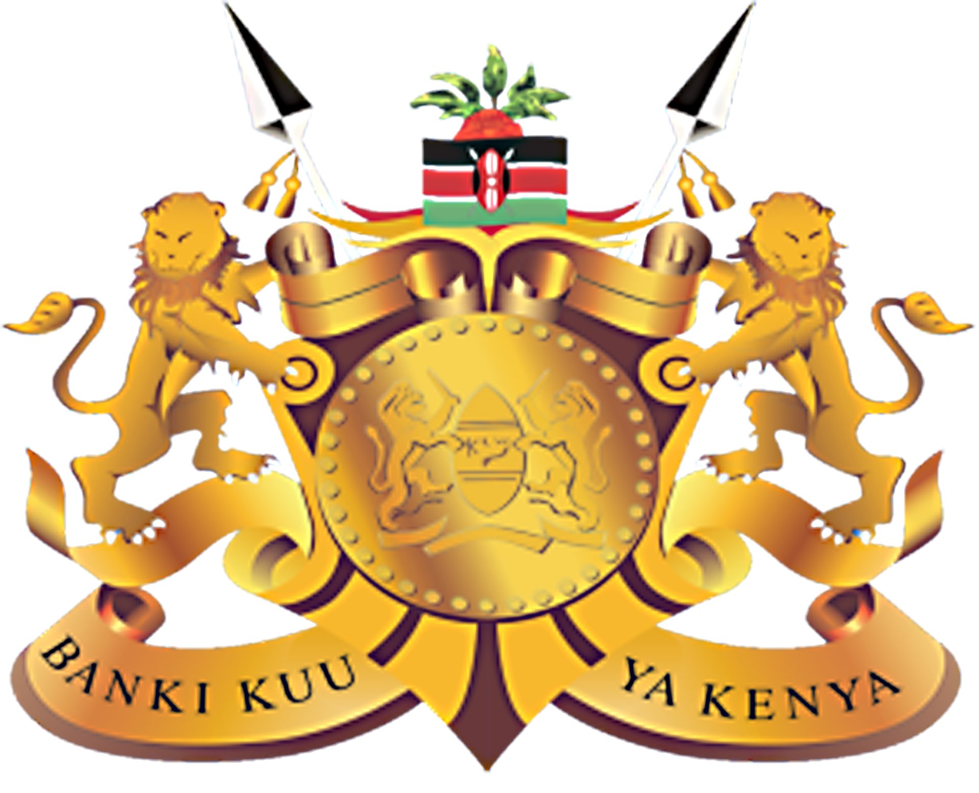 1) Logo Centrální banky Keni. Opis ve svahili.